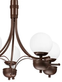 Lustră pe lanț Brilagi COTTAGE 5xG9/40W/230V stejar/alb