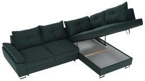 Set de pliere pe colţ, ţesătură smarald Tatum, dreapta, FELDA