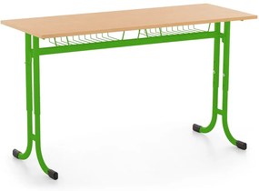 Birou de scoala Denis, reglabil - marime 3-5, verde deschis - ral 6018