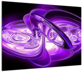 Tablou fractalilor în violet (70x50 cm), în 40 de alte dimensiuni noi