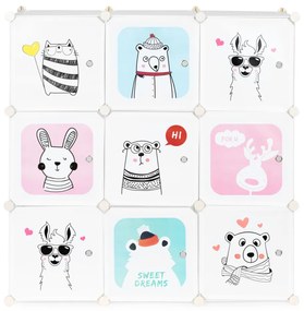 Dulap de depozitare jucării animale 109x37x109 cm