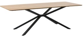 Masă de dining cu blat cu aspect de lemn de stejar 100x200 cm Cesura – Unique Furniture
