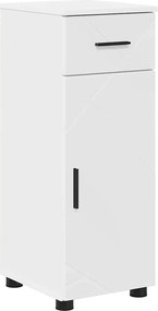 vidaXL Dulap de Baie cu ușă Alb 30 x 35 x 80 cm Lemn compozit & Metal