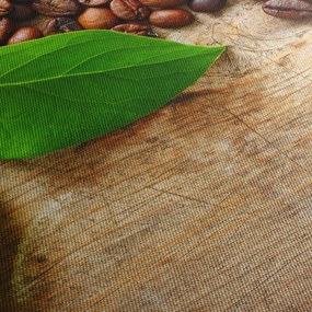 Tablou - Cafea (cu ceas) (90x30 cm)