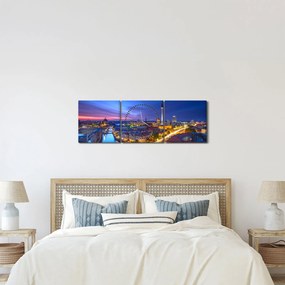 Tablou - Cerul albastru la Berlin (cu ceas) (90x30 cm)