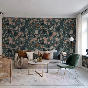 Fototapet, Terazzo Bold, Emerald, Rebel Walls