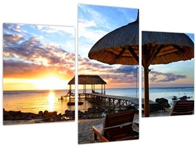 Tablou - Apus de soare în Mauritius (90x60 cm)