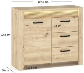 Comodă Mindi (Stejar artisan). 1053047