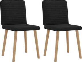 vidaXL Scaune de bucătărie, 2 buc. negru, textil