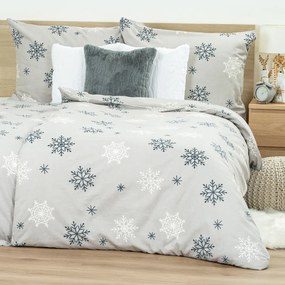 Lenjerie de pat din flanel 4Home Snow Romanță, 220x 200 cm, 2 buc. 70 x 90 cm, 220 x 200 cm, 2 buc. 70 x 90 cm