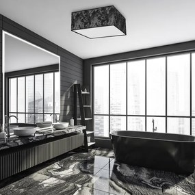 Plafonieră SATINO 3xE27/60W/230V neagră/argintie