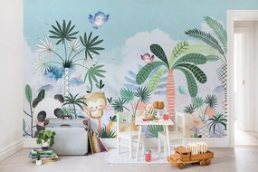 Tapet Jungle Fun, Pastel, Rebel Walls