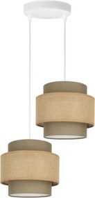 Brilagi - Lustru suspendat pe cablu RESNA, 2x E27/60W/230V, Ø30 cm, maro/bej