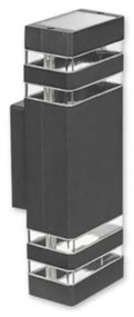 Aplica ﻿corp iluminat exterior arhitectural fatade inez 2x gu10 35w gri