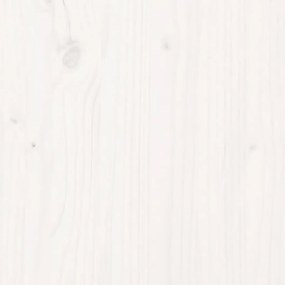 Pat de zi extensibil, alb, 2x(80x200) cm, lemn masiv de pin Alb