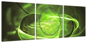 Tabloul modern abstract (cu ceas) (90x30 cm)