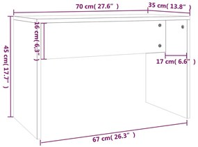 Set masuta de toaleta, gri sonoma, 86,5x35x136 cm sonoma gri