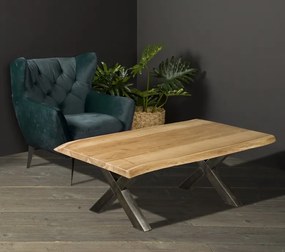 Masuta de cafea dreptunghiulara din lemn 135x75x40 cm maro/negru