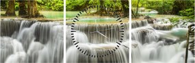 Tablou cu cascade (cu ceas) (90x30 cm)