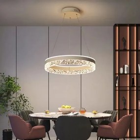 Lustra LED Cu Telecomanda, Elit's Alb , 124w