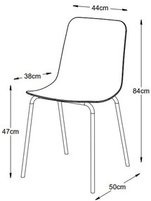 Scaun de dining turcoaz din plastic Whitby – Unique Furniture