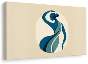 Tablou siluetă elegantă în albastru