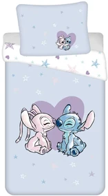 Disney Lilo și Stitch Heart lenjerie de pat 140×200cm, 70×90 cm