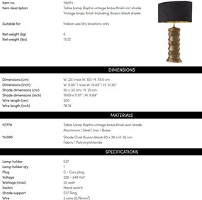 Veioza, Lampa de masa design LUX Rapho, alama vintage