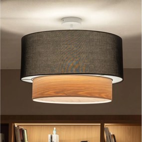 Brilagi - Lustru LED aplicat CERIA 1xE27/60W/230V Ø 50 cm alb/negru/bej