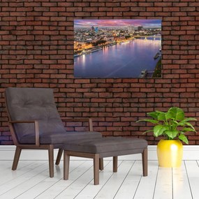 Tablou cu orașul Bratislava cu râu (90x60 cm)