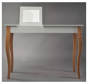 Masă de toaletă cu oglindă Ragaba Dressing Table, lungime 105 cm, alb