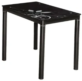 Masă de sufragerie 100 cm Damion (negru + negru) (pentru 4 persoane). 1050081