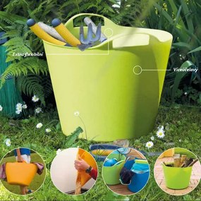 Coș flexibil multifuncțional Artplast 25 l,  verde