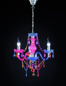 Lustră din metal cu abajur din sticlă acrilică ø 46 cm Lüster – Reality