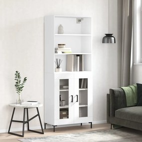 vidaXL Dulap înalt, alb, 69,5x34x180 cm, lemn compozit
