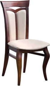 Scaun lemn masiv nuc Milan Alb- /50 cm, 47 × 37 × 96 cm