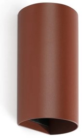 Aplica perete aluminiu terracotta, 2xGU10, SOLE round