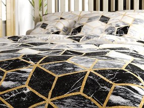 Lenjerie de pat din bumbac ATHENA POLY negru Dimensiune lenjerie de pat: 2 buc 70 x 90 cm | 200 x 220 cm