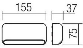 Redo 90070 - Aplică perete exterior LED SAPO 1xLED/3W/230V IP65