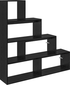 vidaXL Bibliotecă Separator de Camera Stejar Negru