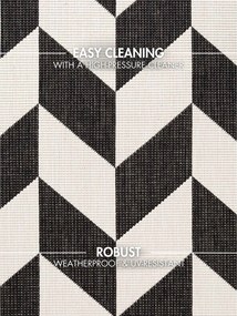 Covor tip traversă pentru interior și exterior negru/crem 80x200 cm Haringey Terrick – Ted Baker