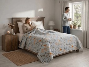 Cuvertura de pat SPRING BIRDS, colorata Dimensiune: 220 x 240 cm