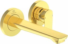 Baterie lavoar incastrata Ideal Standard Connect Air pipa 19 cm auriu periat fara corp ingropat