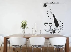 Autocolant de perete pentru bucătărie pentru iubitorii de vin 60 x 120 cm