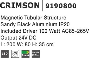 Sistem magnetic-decorativ tubular electrificat CRIMSON NVL-9190800