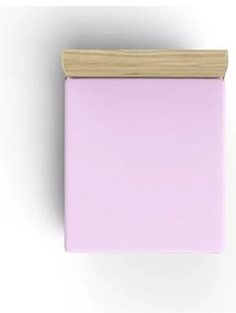 Cearceaf roz din bumbac cu elastic 140x200 cm – Mijolnir