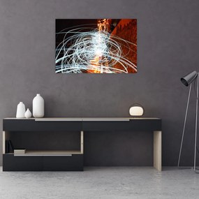 Tablou cu valuri de lumini (90x60 cm)