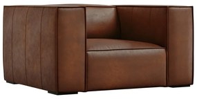 Fotoliu maro coniac cu tapițerie din piele Madame – Windsor &amp; Co Sofas