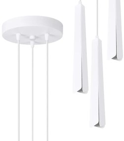 Lustră pe cablu Sollux SL.1398 PRYSM 3xG9/8W/230V alb