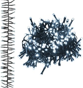 vidaXL Instalație tip cluster cu 400 LED-uri, alb rece, 7,4 m, PVC